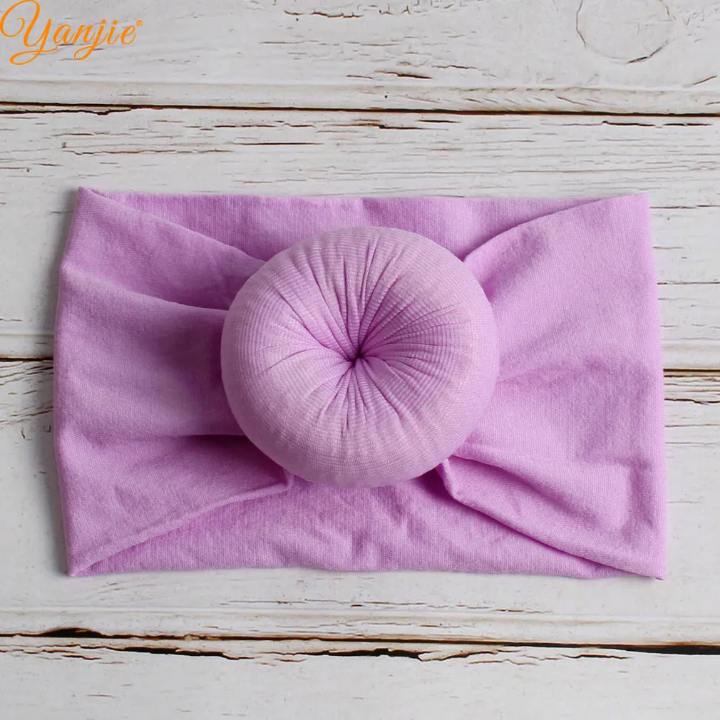 lavender Широкая мягкая нейлоновая эластичная повязка на голову, классический европейский стиль, подходит для всех детей, девочек, аксессуары для волос, головной убор - Цвет: lavender