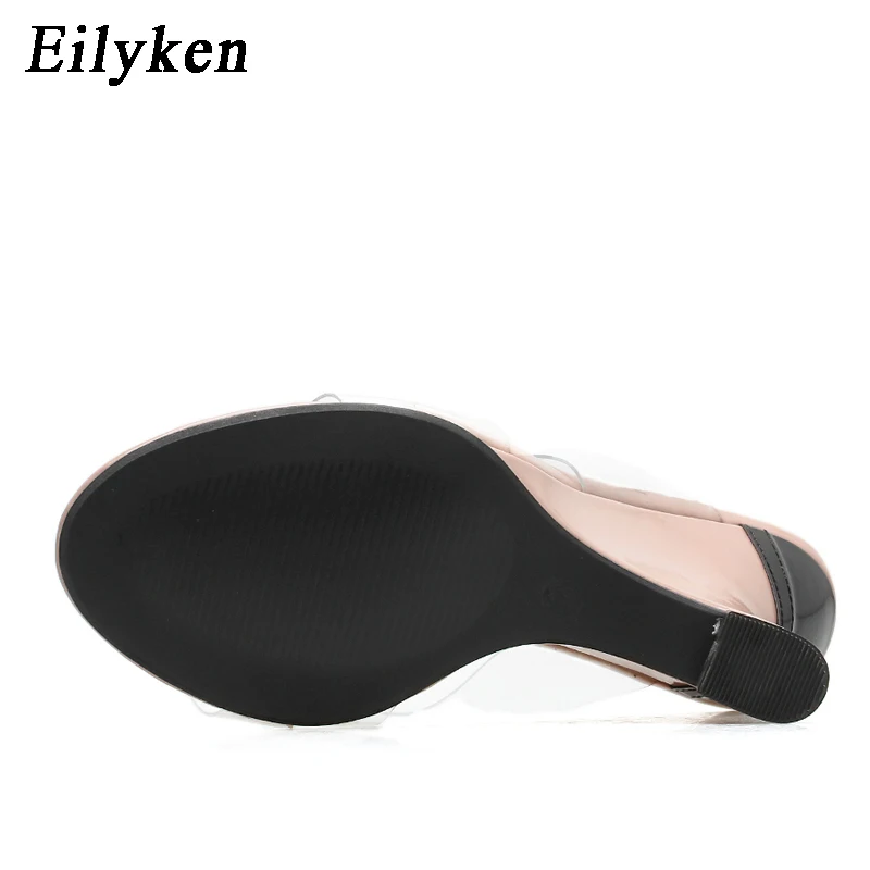 Прозрачные тапочки Eilyken из ПВХ женские туфли с открытым носком в необычном стиле