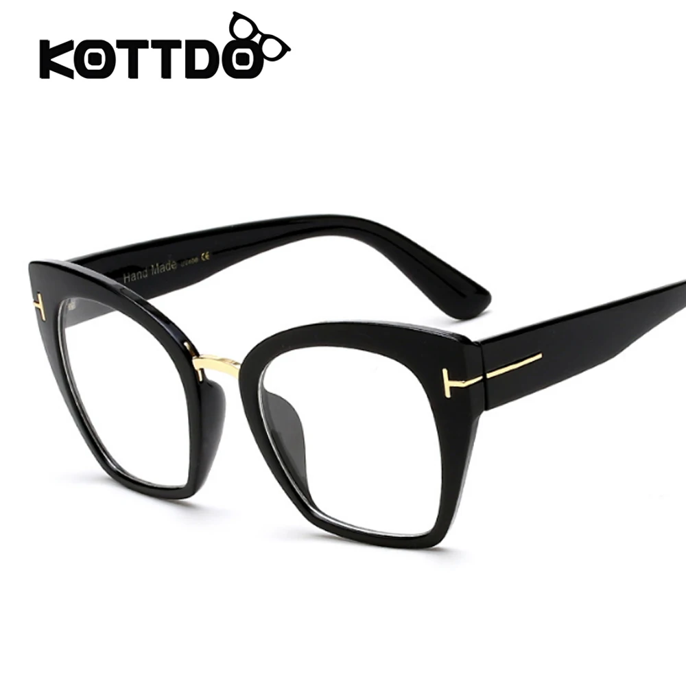 Новейшие глаз Очки Рамки Для женщин oversize Брендовая дизайнерская обувь