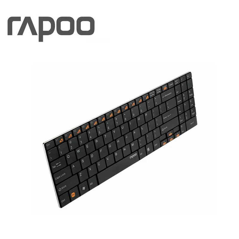 Original Rapoo E9070 2.4G Multi-Media Programmable 5.6mm Ultra-Slim Wireless Keyboard for Laptops Desktops PC Free shipping