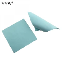 10pcs 8080mm silver polishing cloth blue cleaning cleaner polishing anti tarnish diy tools high quality jewelry accessories
