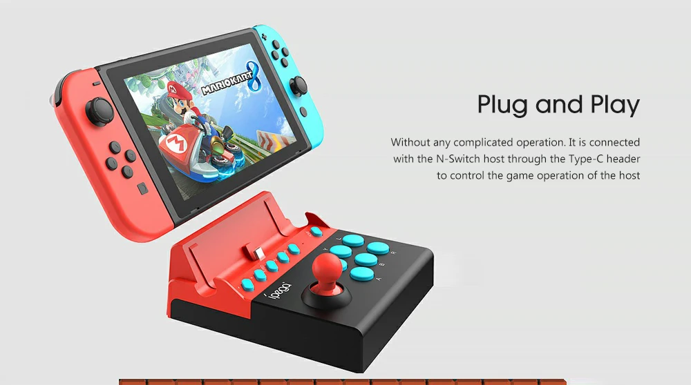 IPega PG-9136 аркадный джойстик для Nintendo Switch Plug& Play single Rocker Управление проводной джойстик Нинтендо переключатель игровой консоли