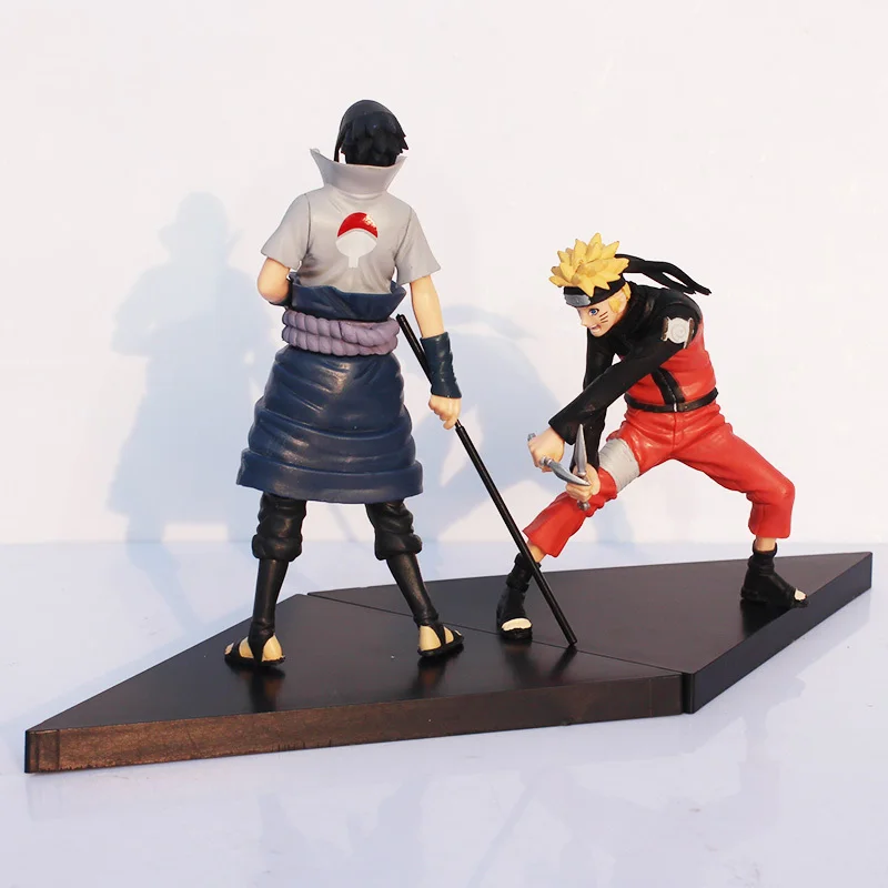 Naruto цифры Uzumaki + Саске ПВХ фигурку игрушки 12 14 см 2 шт./лот кунаи|Куклы| |