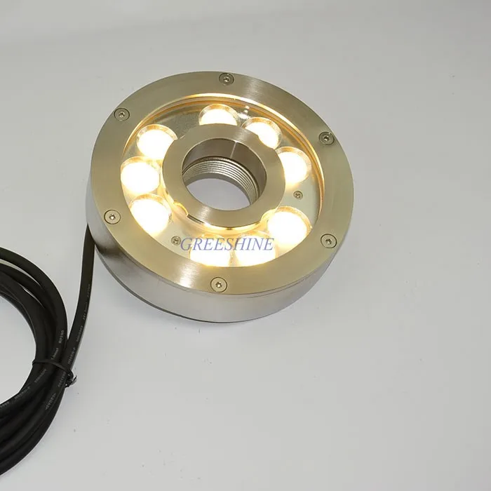 D160XH36MM нержавеющая сталь 24 в IP68 27 Вт RGB светодиодный подводный светильник для фонтана многоцветный светильник для пруда изменение цвета 8 шт./лот