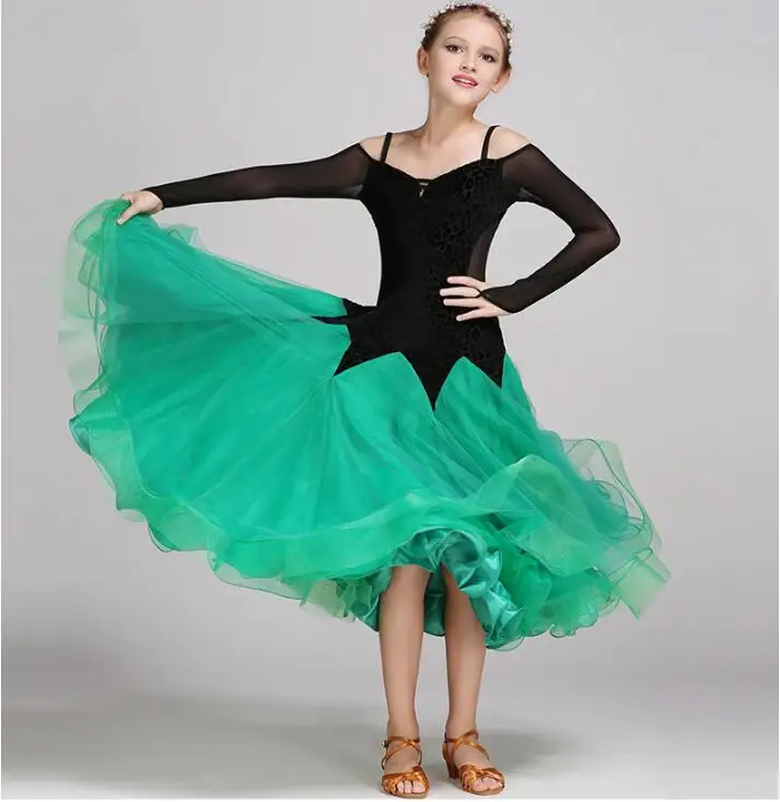 

New Fashion Children Tango dress Open back Ballroom dancing dress Girl