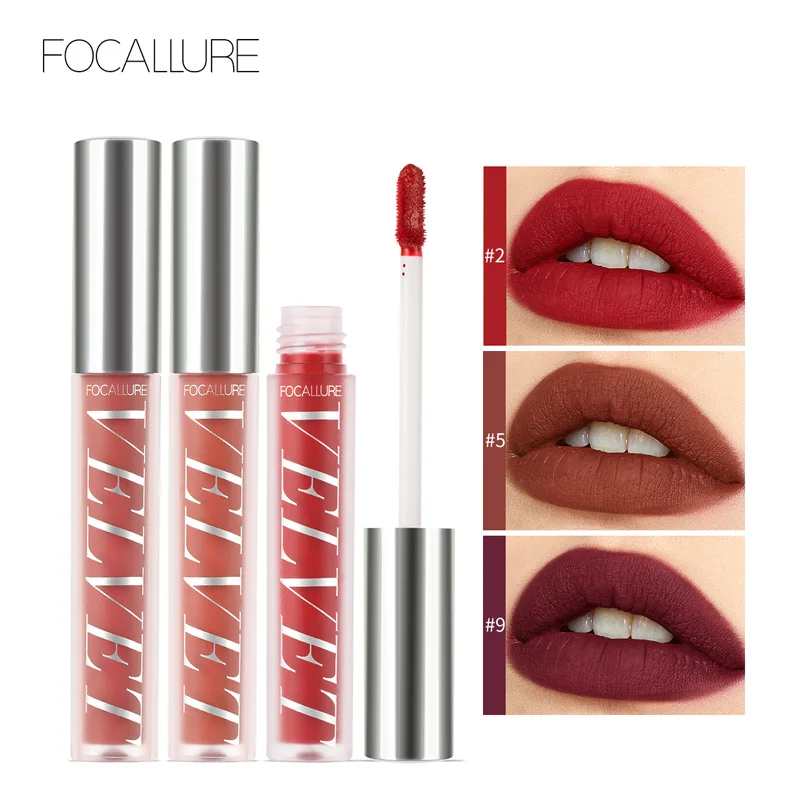 Водостойкая губная помада Focallure Matte долговечный красный бархатный Гладкий