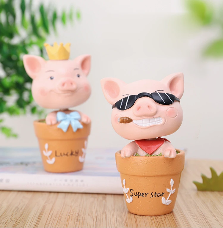 1 шт. милый мультфильм свинья смолы ремесло микро пейзаж DIY орнамент миниатюрные