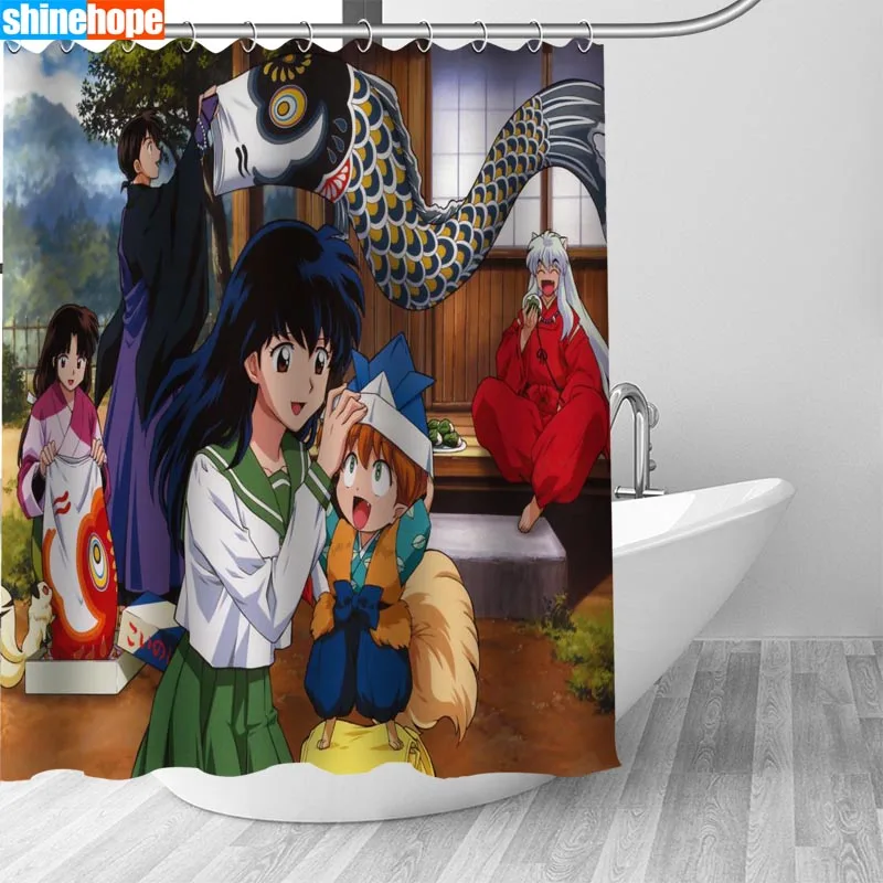 150x180 см скандинавские фотографии полиэстер водонепроницаемый InuYasha Аниме занавеска для душа s высокое качество занавес для ванной в ванной