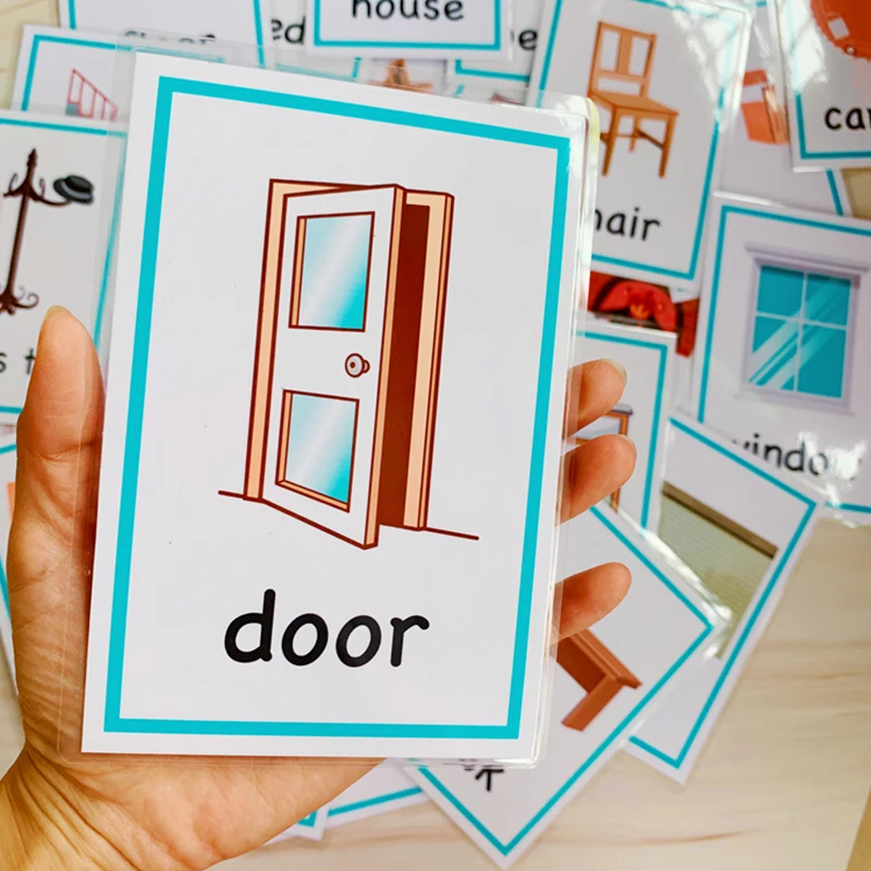 46 шт. устройство + мебель детская обучающая флеш-карта на английском языке