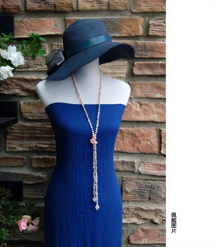 Открытый стиль натуральный розовый пресноводный жемчуг розового цвета с