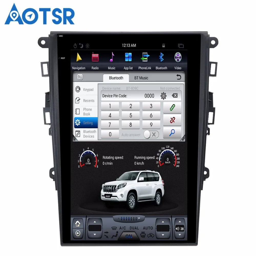 Автомагнитола 13 6 &quotс GPS навигацией на Android 0 для Ford Mondeo Fusion MK5 2017 + мультимедийный