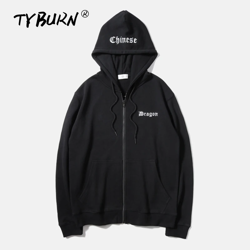 TYBURN 2019 мужские толстовки дракон кардиган вышитая Толстовка мужская Тонкая