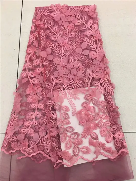 High Quality 3d Lace Red French Fabric Cord Materials Mesh Embroidered For Nigeria African Women Dress | Дом и сад