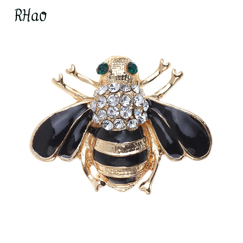 Высококачественные броши в форме пчелы эмалевый эмальт золотого цвета