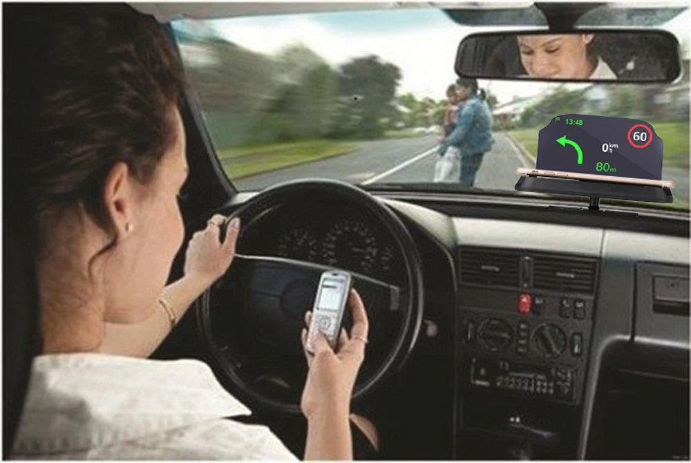 Автомобильный Voorruit проектор HUD Дисплей с головкой Универсальный Mobiele телефон Houder