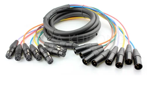 KUILONG многожильный кабель 8 канальный XLR PA Pro аудио этап нашивка &quotЗмея&quot 3
