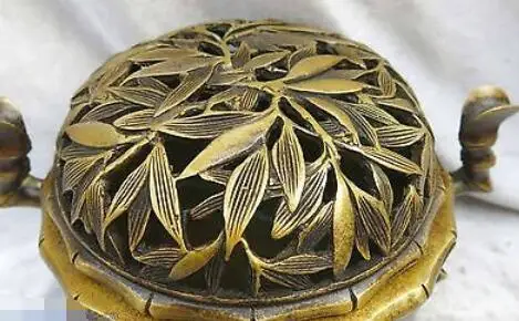 6 &quotКитайская латунь тонкая работа folia bambosae бамбуковая кадильница для благовоний