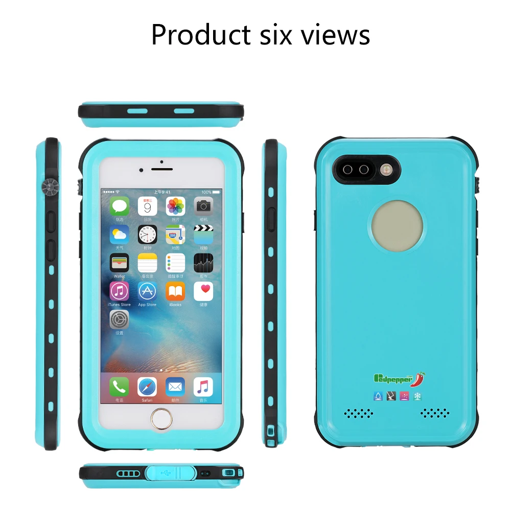 Подводный водонепроницаемый чехол для iphone 7 7 plus Красного перца Dot серии IP68 водонепроницаемый чехол для iphone 8, 8 plus, 5 5S SE 6 6 S Plus