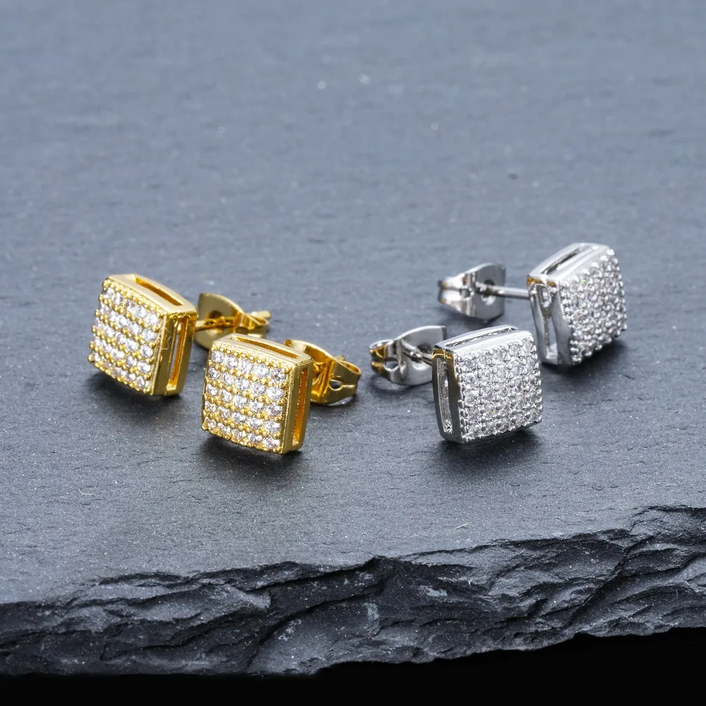 Женские и мужские серьги гвоздики с фианитами|Серьги-гвоздики| |