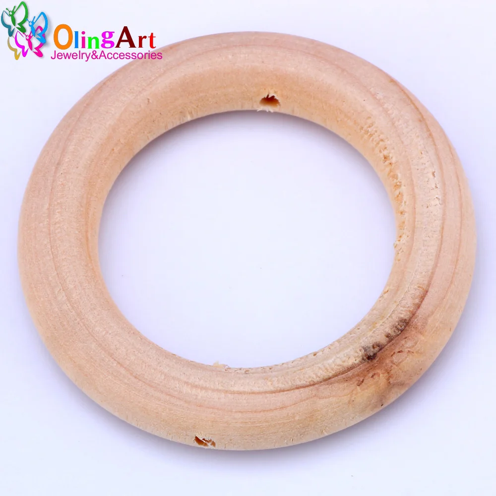Кольцо OlingArt из натурального дерева 40 мм 8 шт./лот|diy craft|natural wood ringswooden circle |