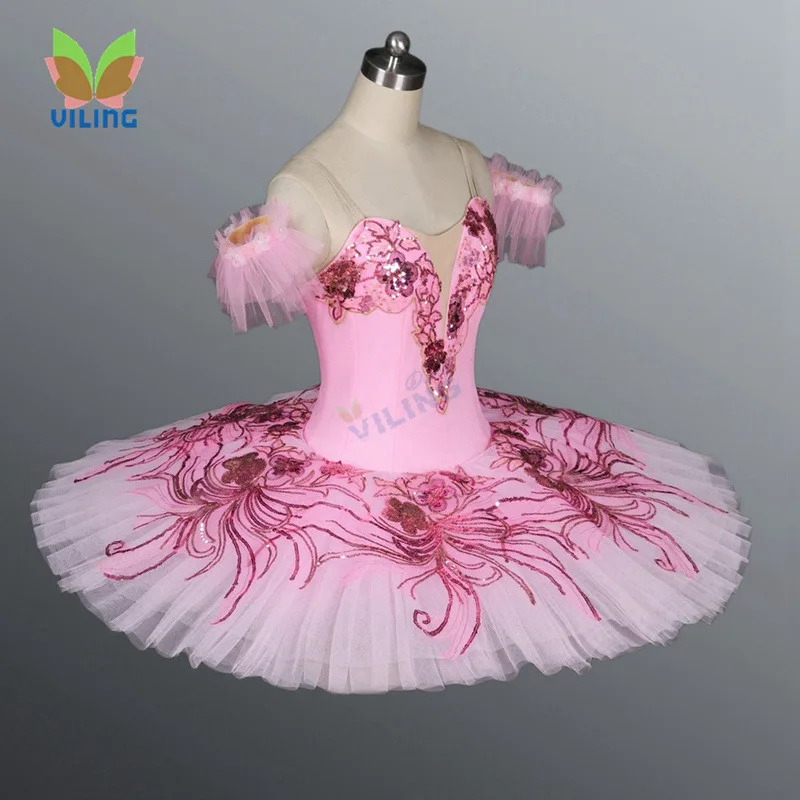 

Pink dance ballet costume classical professional ballet tutu skirt for girls nutcracker ballet dress