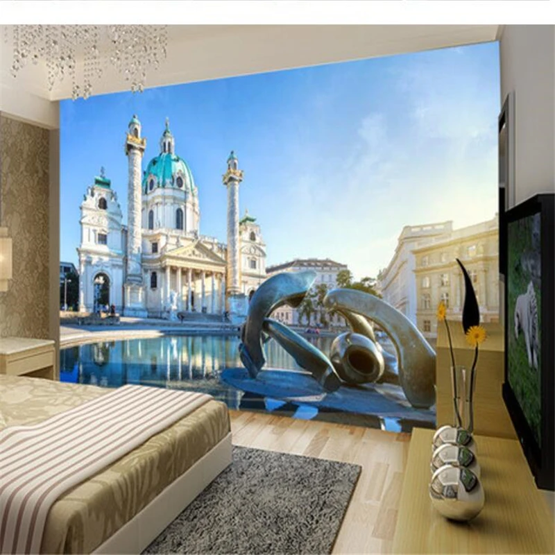 Бумажные обои для стен wellyu 3 d на заказ фон фотосъемки с изображением замка в стиле