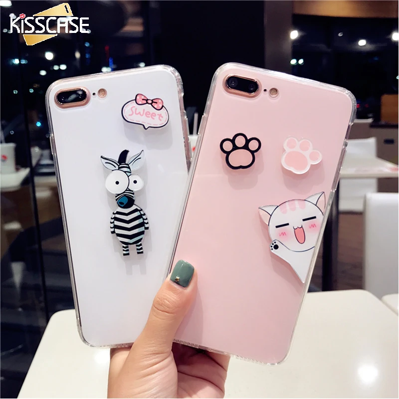 KISSCASE милый чехол с фруктовым тиснением для iPhone X 7 8 6 6S Plus прозрачный мягкий из ТПУ