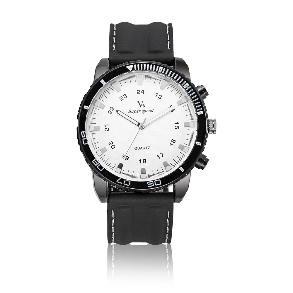 V6 Men's Sport Quartz Watch Mens Watches Top Brand Luxury Military Wrist Men Silicone Clock relogio masculino reloj | Наручные часы