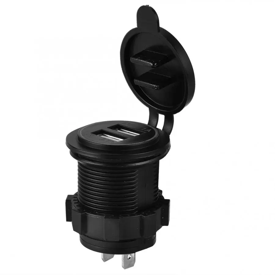 USB зарядное устройство розетка мощность водонепроницаемый DualOutlet 3.1A с Светодиодный индикатор для автомобиля лодка мобильный usb-разъем для автомобиля Аксессуары automovil