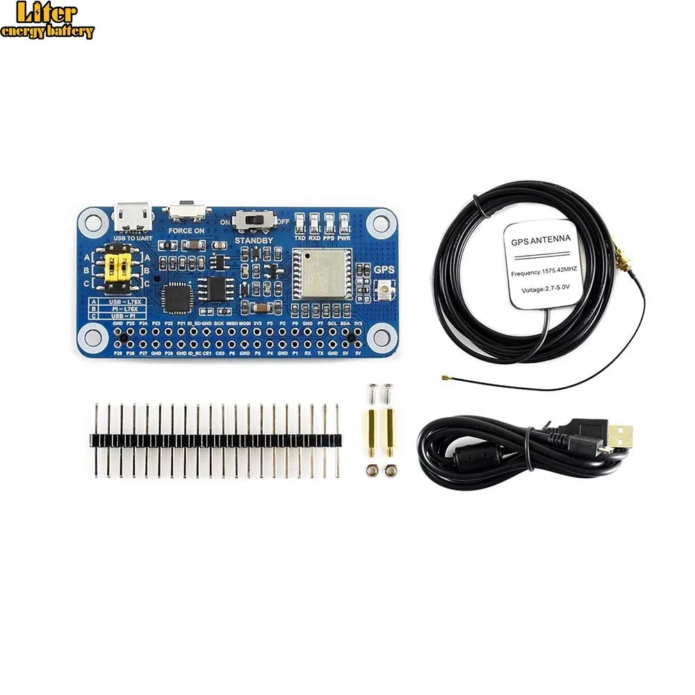 Шляпа Waveshare L76X Multi-GNSS для Raspberry Pi поддерживает интерфейс GPS BDS QZSS UART D SBAS (WAAS/EGNOS/MSAS/GAGAN)