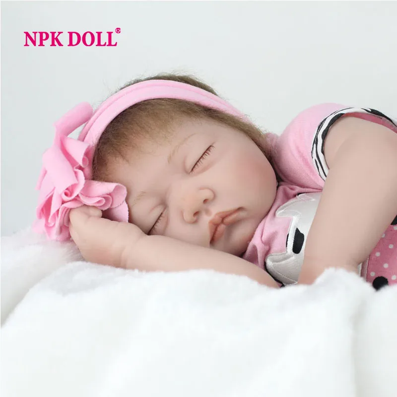 NPKDOLL 22 дюймов спальный виниловая Кукла младенец Реалистичная игрушка в подарок