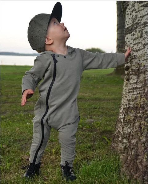 Детская одежда Осенний Модный комбинезон унисекс для маленьких мальчиков и