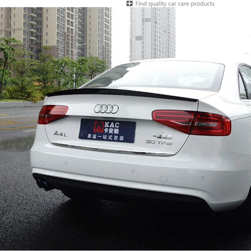 MONTFORD For Audi A4 B8 B9 2009 2010 2011 2012 2013 2014 2015 2016 ABS Plastic Unpainted Primer Color Rear Trunk Wing Spoiler | Автомобили