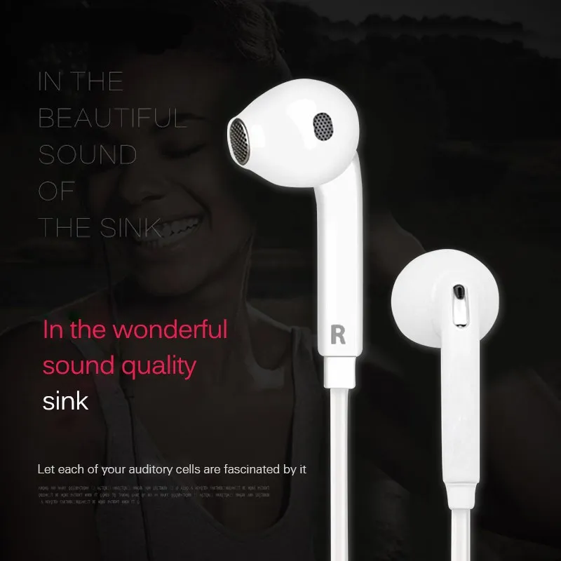 In-ear earphones bass headset stereo Portable auriculares Wired earbuds with Mic for iphone xiaomi | Электроника