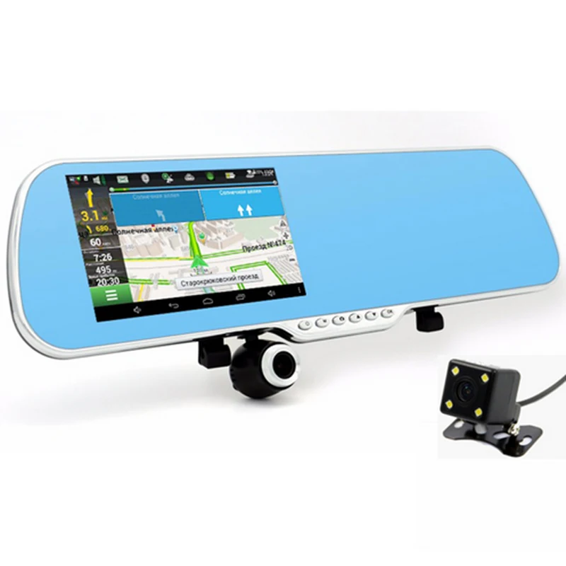 зеркало заднего вида с видеорегистратором и камера 5&quot IPS Android навигатор