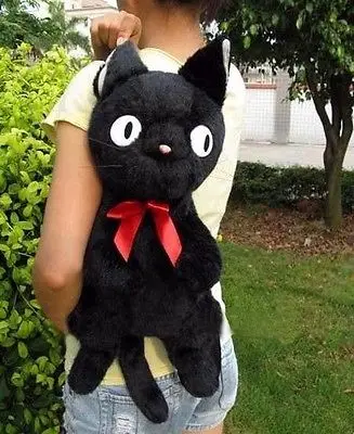 Рюкзак jiji в виде черной кошки плюшевая сумка 50 см 20 дюймов 75 25 игрушка подарок