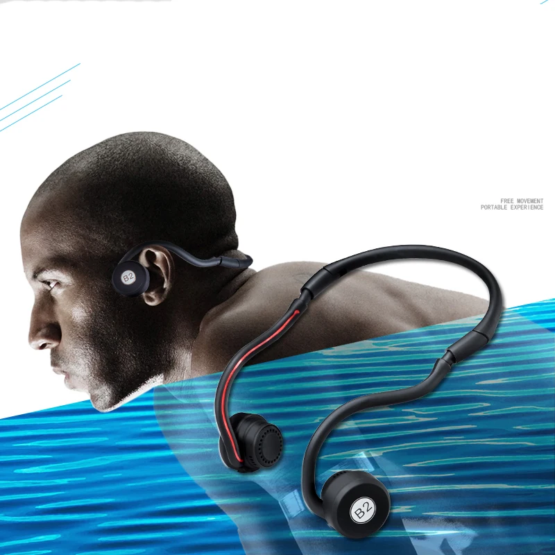 B2 костной проводимости Bluetooth наушники/беспроводные наушники для спорта на