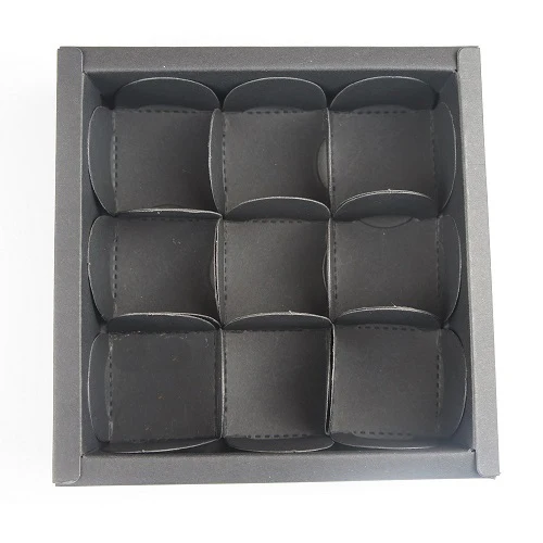 box and inside paper 13,1*13,1*3,5 см Глубокий весенний цветок Тема 10 компл. Шоколадная бумажная коробка ко Дню Святого Валентина коробки для хранения конфет DIY Ручная работа мульти-использование - Цвет: box and inside paper