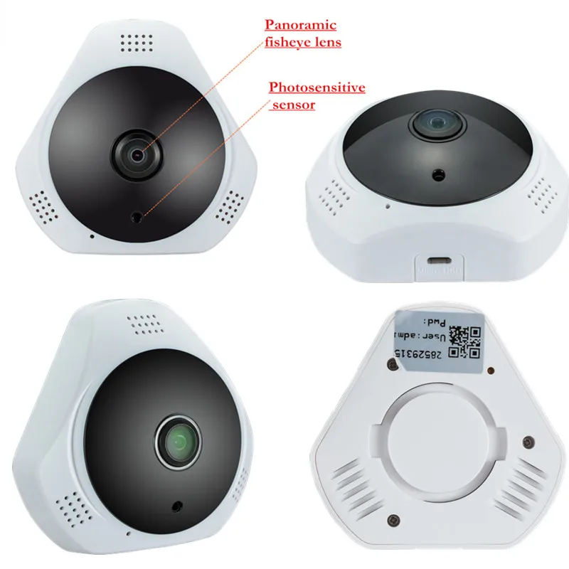 360 P 3D VR Wi-Fi камера 960 градусов панорамная ip-камера 1.3MP FIsheye беспроводная Wifi умная - Фото №1