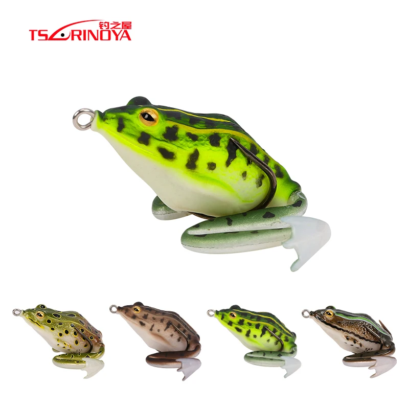TSURINOYA, Мягкая приманка, LY12, 55 мм, 16 г, лягушка, приманка, эмульсионная лягушка, змееголова, рыболовные приманки, лягушка, двойной крючок, верхняя искусственная приманка