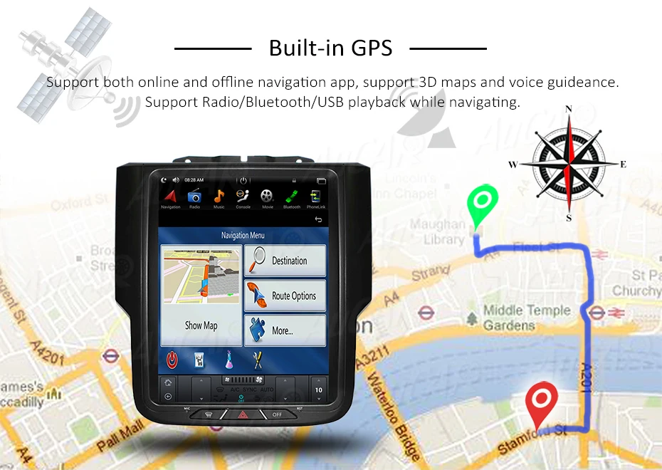 Android 6,0 Tesla стиль 10," Автомобильный dvd-плеер для Dodge ram gps система аудио-Bluetooth радио wifi 4G Вертикальная стерео ips