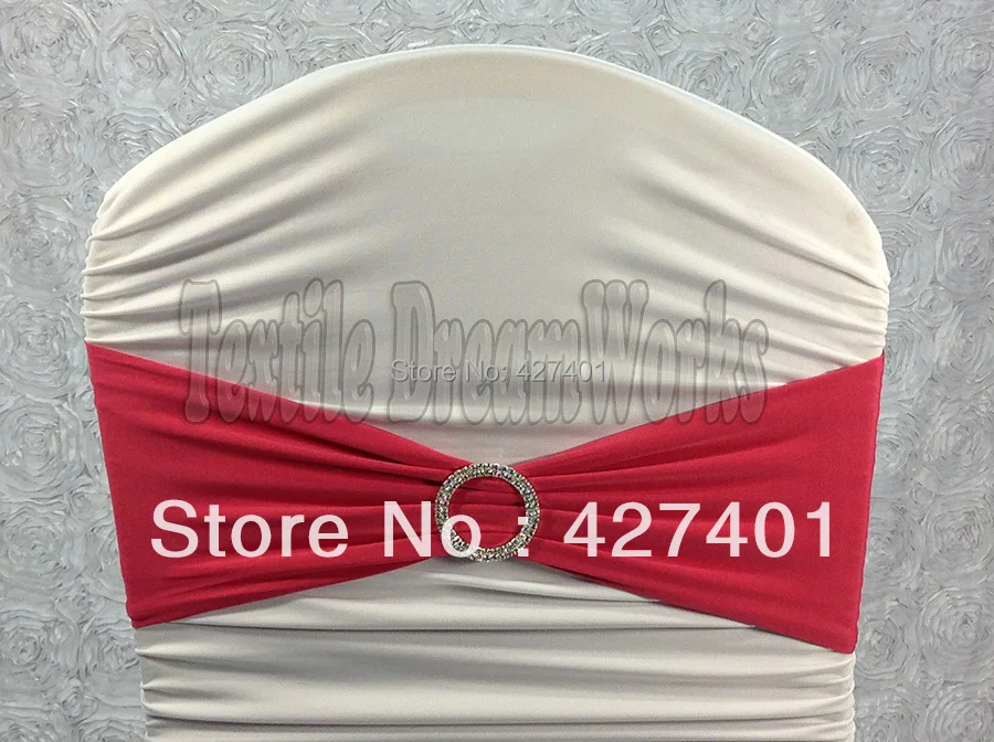 Горячая Распродажа ярко-розовые ленты из спандекса/лайкры с круглой алмазной