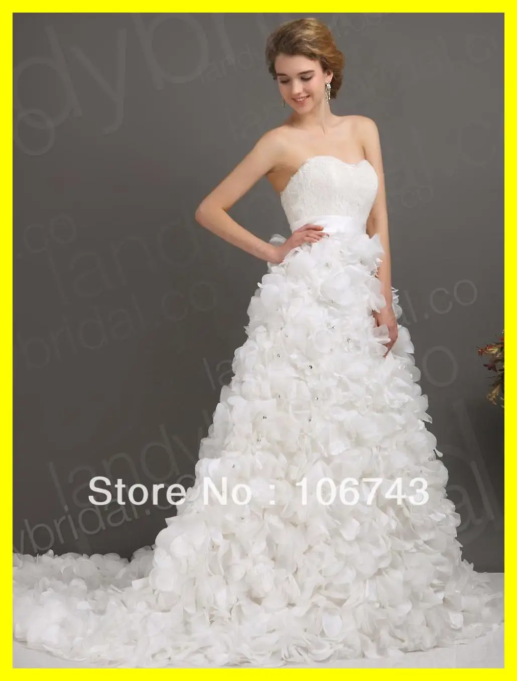 Wedding Dresses Mother Of The Bride A-Line Floor-Length Chapel Train Flowers Sweetheart Off Shoulder Sleeveless Wrap Zipper | Свадьбы и