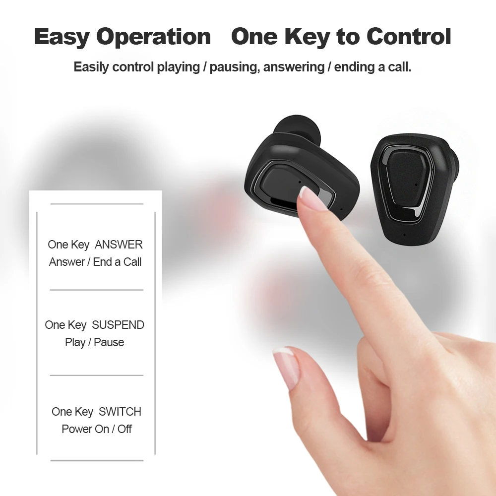 A7 наушники вкладыши TWS с незаметные стерео музыка Bluetooth гарнитуры True Беспроводной