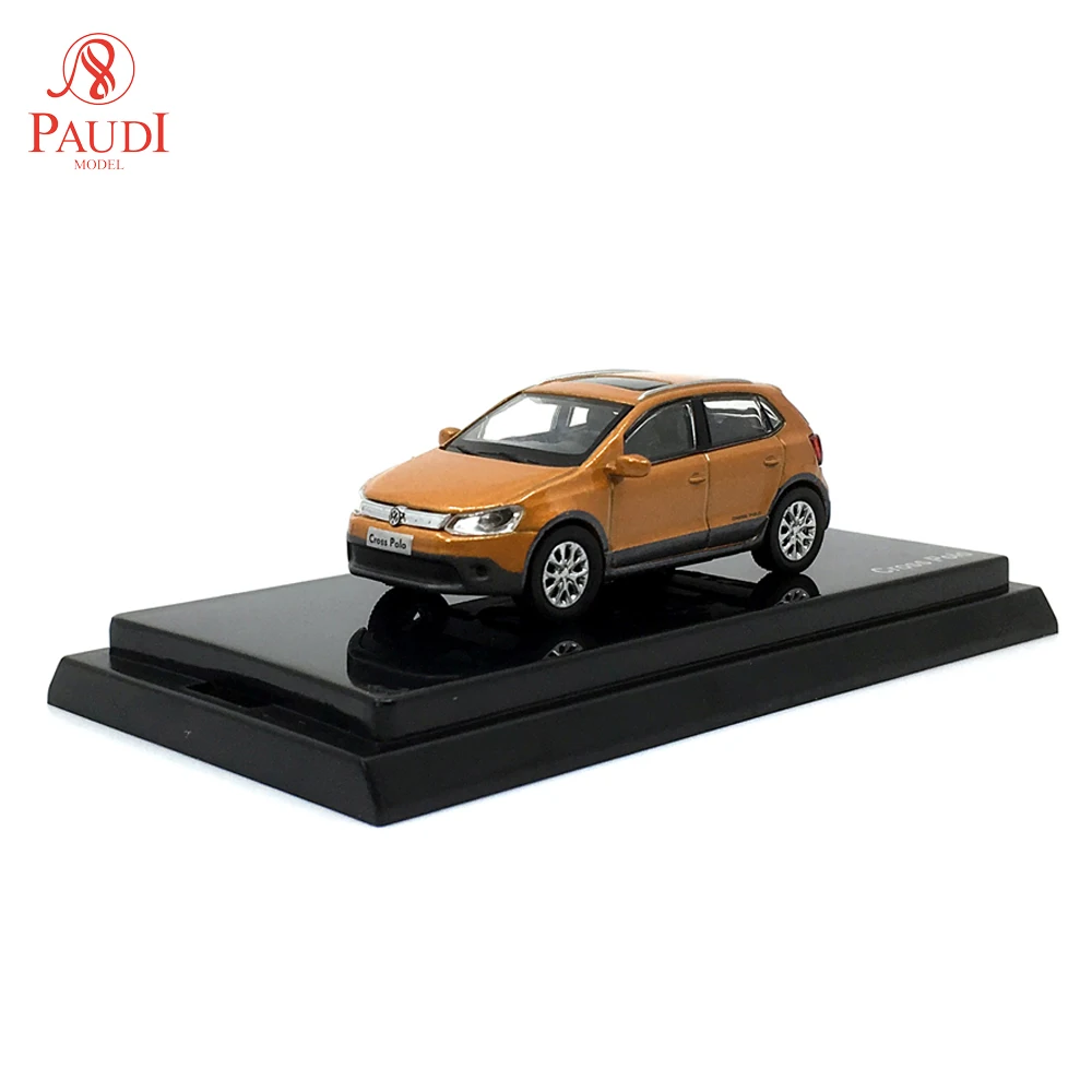 1:64 1/64 VW Новинка Крест поло 2012 оранжевая литая металлическая игрушка Миниатюрная