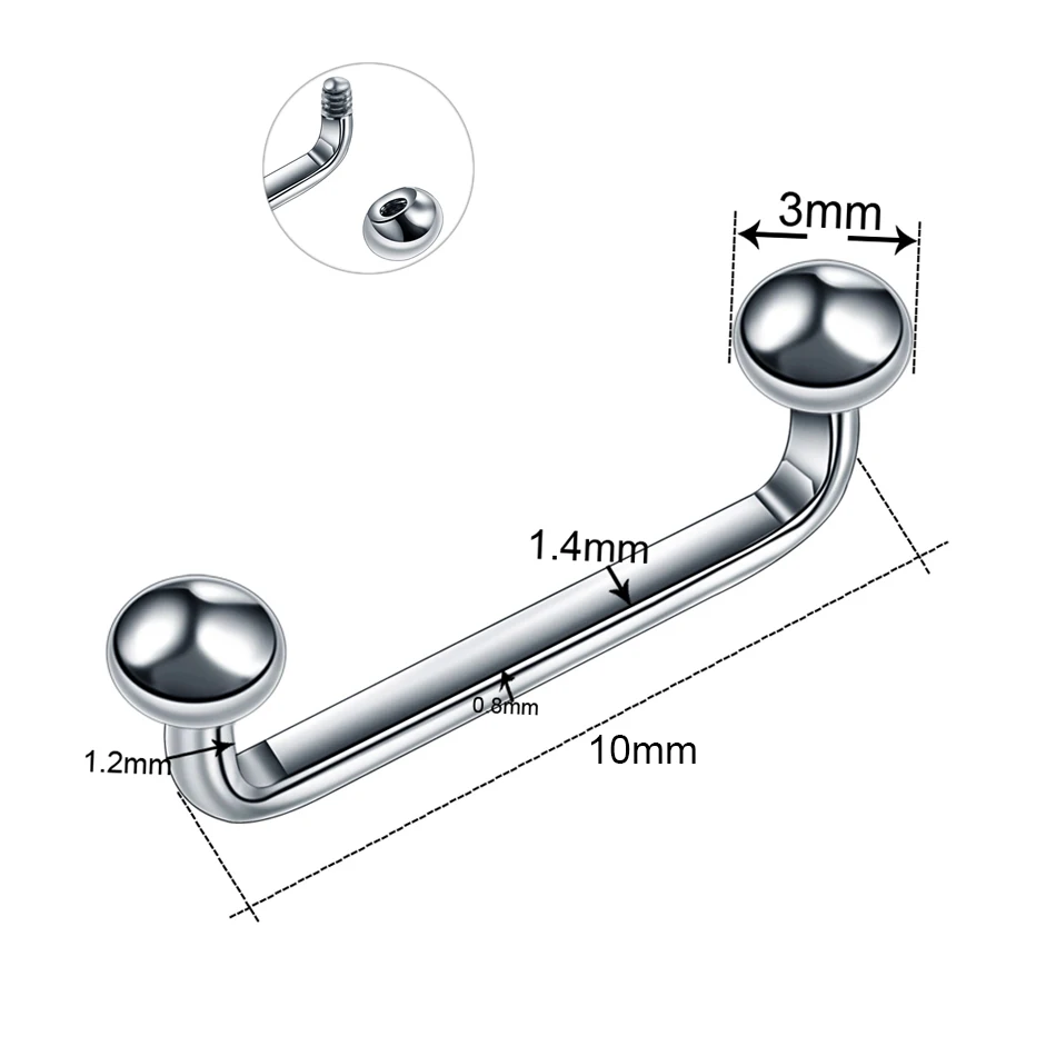 B 1.2X10X3X3mm 1 шт. G23 титановый микро кожный пирсинг кристалл якорь для вшивания в кожу украшения для пирсинга внутренняя и внешняя кожа Diver с покрытием для пирсинга - Окраска металла: B 1.2X10X3X3mm