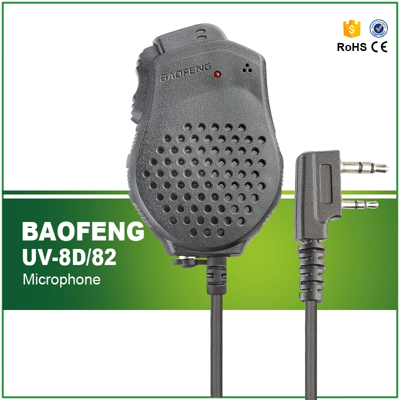 Brand New Original Mini Dual PTT Speaker Microphone for BaoFeng Two Way Radios UV-82 UV-82L UV-8D