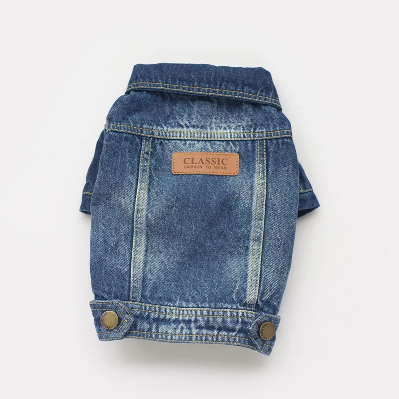 Одежда для кошек и собак Джинсовая куртка Модный жилет щенков Ковбойская одежда