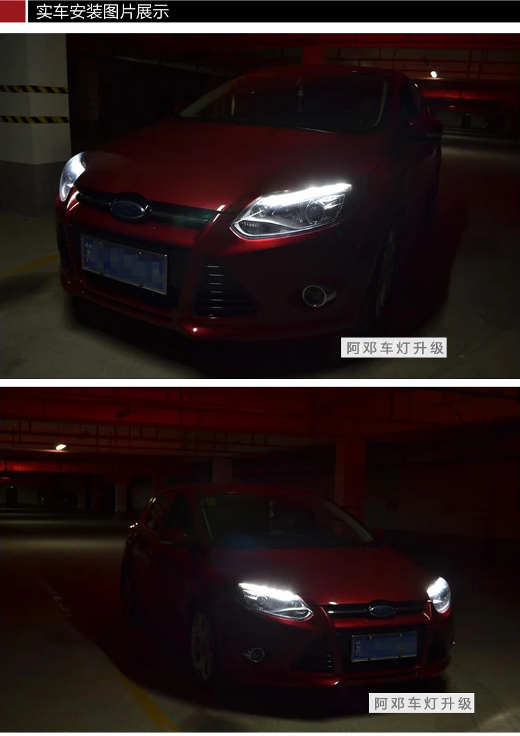 KOWELL автомобильный Стайлинг для Ford Focus 3 светодиодный налобный фонарь для focus ST style светодиодный DRL H7 Hid опция Angel Eye Bi Xenon луч