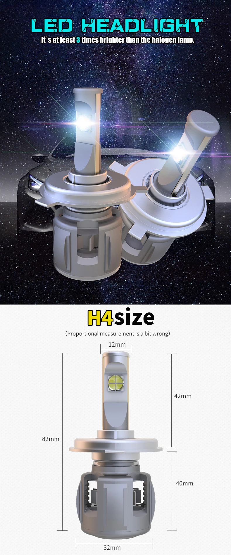 Новое обновление светодиодный фары P70 7800lm каждый шарик Turbo Вентилятор H4 H7 H8 H9 H11 9005 HB3 9006 HB4 9012 автомобилей Светодиодный фар с вентилятором